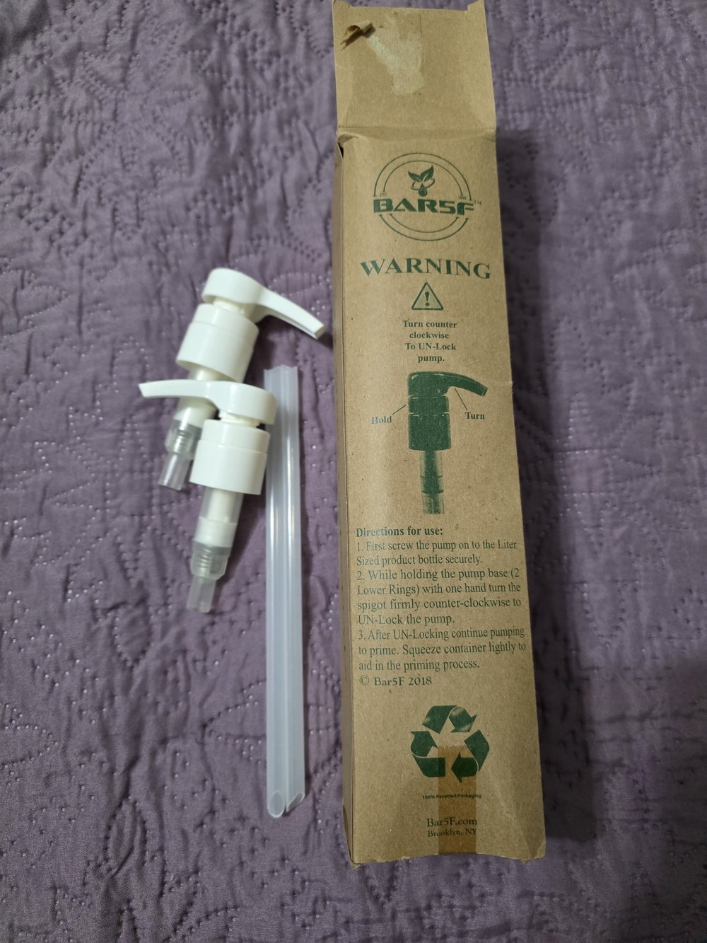 White Liquid Soap Pump Dispensers Replacement Set Of 2